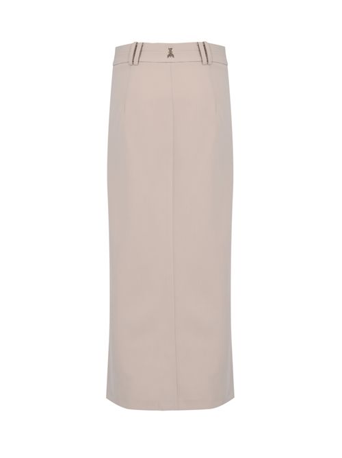 Gonna midi sartoriale in gabardina di misto viscosa Patrizia Pepe | 8G0515 A498S748